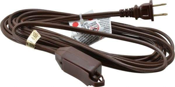 Southwire - 15', 16/2 Gauge/Conductors, Brown Indoor Extension Cord - 1 Receptacle, 13 Amps, 125 VAC, UL SPT-2, NEMA 1-15P, 1-15R x 3 - Industrial Tool & Supply
