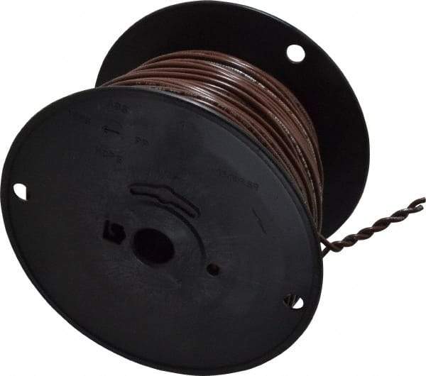 Southwire - 18 AWG, 16 Strand, Brown Machine Tool Wire - PVC, Acid, Moisture and Oil Resistant, 500 Ft. Long - Industrial Tool & Supply