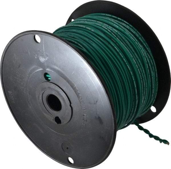 Southwire - 18 AWG, 16 Strand, Green Machine Tool Wire - PVC, Acid, Moisture and Oil Resistant, 500 Ft. Long - Industrial Tool & Supply