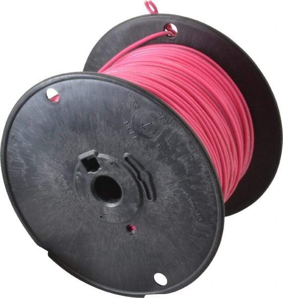 Southwire - 18 AWG, 16 Strand, Pink Machine Tool Wire - PVC, Acid, Moisture and Oil Resistant, 500 Ft. Long - Industrial Tool & Supply