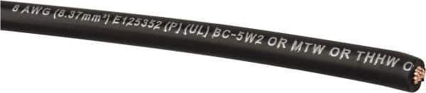 Southwire - 8 AWG, 19 Strand, Black Machine Tool Wire - PVC, Acid, Moisture and Oil Resistant, 500 Ft. Long - Industrial Tool & Supply