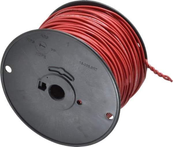 Southwire - 16 AWG, 26 Strand, Red Machine Tool Wire - PVC, Acid, Moisture and Oil Resistant, 500 Ft. Long - Industrial Tool & Supply