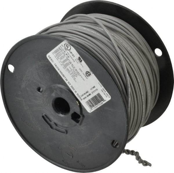 Southwire - 16 AWG, 26 Strand, Gray Machine Tool Wire - PVC, Acid, Moisture and Oil Resistant, 500 Ft. Long - Industrial Tool & Supply