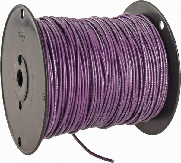 Southwire - 14 AWG, 41 Strand, Purple Machine Tool Wire - PVC, Acid, Moisture and Oil Resistant, 500 Ft. Long - Industrial Tool & Supply