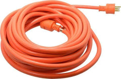 Southwire - 50', 14/3 Gauge/Conductors, Multicolor Indoor & Outdoor Extension Cord - 1 Receptacle, 15 Amps, 125 VAC, UL SJTOW, NEMA 5-15P, 5-15R - Industrial Tool & Supply