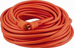 Southwire - 100', 12/3 Gauge/Conductors, Orange Indoor & Outdoor Extension Cord - 1 Receptacle, 15 Amps, 125 VAC, UL STW, NEMA 5-15P, 5-15R - Industrial Tool & Supply