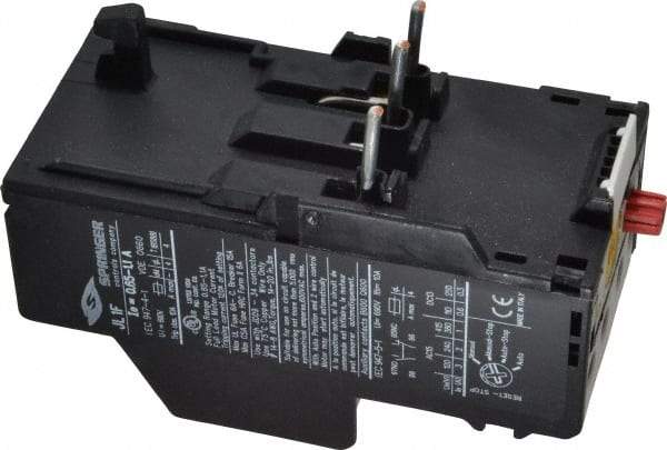 Springer - 0.65 to 1.1 Amp, IEC Overload Relay - Trip Class 10, For Use with 9-32A JC Contactors - Industrial Tool & Supply