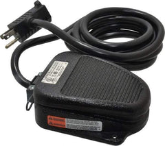 LINEMASTER - 1 Treadle, 15 Amp, 3/4 hp, Momentary (MO), SPST, Electric Foot Switch - 1 NEMA Rated, IP20, Cast Iron, 4-1/2" Long x 3-1/2" Wide x 1-3/4" High - Industrial Tool & Supply