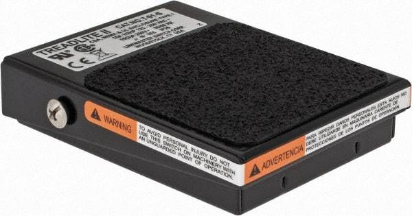 LINEMASTER - 1 Treadle, 15 Amp, 1/2 hp, Momentary (MO), SPDT, Electric Foot Switch - 1 NEMA Rated, IP20, Steel, 3-1/2" Long x 2.63" Wide x 1" High - Industrial Tool & Supply