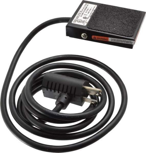 LINEMASTER - 1 Treadle, 10 Amp, 1/2 hp, Momentary (MO), SPDT, Electric Foot Switch - 1 NEMA Rated, IP20, Steel, 3-1/2" Long x 2.63" Wide x 1" High - Industrial Tool & Supply