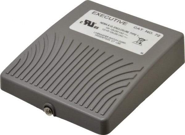 LINEMASTER - 1 Treadle, 10 Amp, 1/2 hp, Momentary (MO), SPDT, Electric Foot Switch - 1 NEMA Rated, IP20, Metal, 4-3/4" Long x 4.28" Wide x 1.62" High - Industrial Tool & Supply