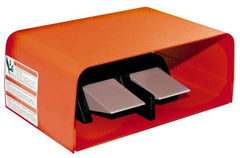 LINEMASTER - 2 Treadles, 16 Amp, 1/2 hp, Momentary (MO), DPDT, Electric Foot Switch - 1, 13, 2, 4, 6 & 6P NEMA Rated, IP68, Aluminum, 7 & 11" Long x 11" Wide x 4-1/2" High - Industrial Tool & Supply