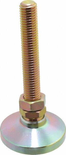 Gibraltar - 5/8-11 Bolt Thread, Studded Pivotal Stud Mount Leveling Pad & Mount - 6,000 Max Lb Capacity, 2-1/2" Base Diam - Industrial Tool & Supply