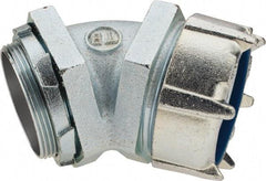 Thomas & Betts - 3" Trade, Malleable Iron Threaded Angled Liquidtight Conduit Connector - Noninsulated - Industrial Tool & Supply