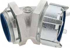 Thomas & Betts - 3" Trade, Malleable Iron Threaded Angled Liquidtight Conduit Connector - Insulated - Industrial Tool & Supply