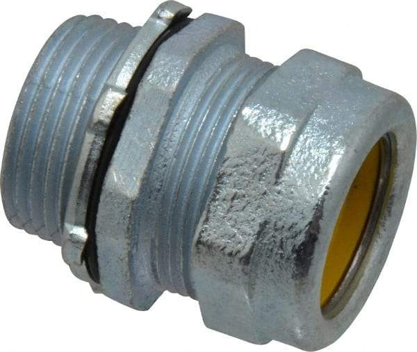 O-Z/Gedney - 0.9 to 1" Cable Capacity, Liquidtight, Straight Strain Relief Cord Grip - 1 NPT Thread, 1-1/4" Long, Iron - Industrial Tool & Supply