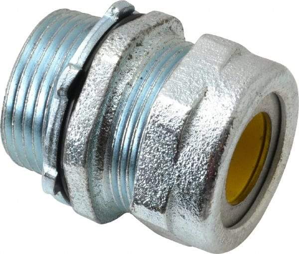O-Z/Gedney - 0.6 to 0.7" Cable Capacity, Liquidtight, Straight Strain Relief Cord Grip - 1 NPT Thread, 1-1/4" Long, Iron - Industrial Tool & Supply