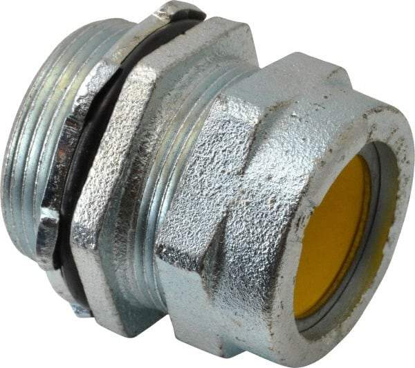 O-Z/Gedney - 0.9 to 1" Cable Capacity, Liquidtight, Straight Strain Relief Cord Grip - 1-1/4 NPT Thread, 1-3/8" Long, Iron - Industrial Tool & Supply