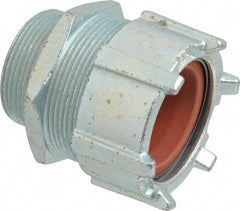 Thomas & Betts - 2-5/32 to 2.36" Cable Capacity, Liquidtight, Straight Strain Relief Cord Grip - 2-1/2 NPT Thread, 4-1/4" Long, Iron & Zinc - Industrial Tool & Supply