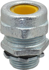 O-Z/Gedney - 0.455 to 0.555" Cable Capacity, Liquidtight, Straight Strain Relief Cord Grip - 1/2 NPT Thread, 1-3/16" Long, Iron - Industrial Tool & Supply