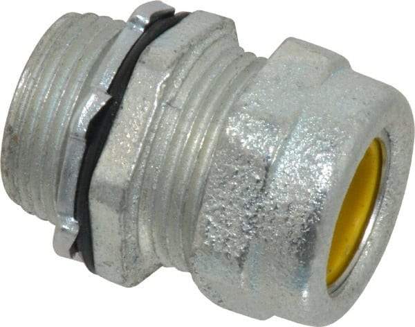 O-Z/Gedney - 1/2 to 0.6" Cable Capacity, Liquidtight, Straight Strain Relief Cord Grip - 3/4 NPT Thread, 1-3/16" Long, Iron - Industrial Tool & Supply