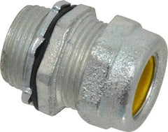 O-Z/Gedney - 1/2 to 0.6" Cable Capacity, Liquidtight, Straight Strain Relief Cord Grip - 3/4 NPT Thread, 1-3/16" Long, Iron - Industrial Tool & Supply