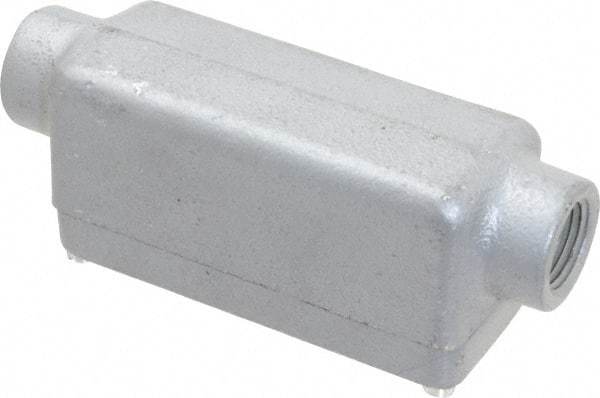 O-Z/Gedney - C Body, 1/2" Trade, Rigid Malleable Iron Conduit Body - Rectangle, 3.69" OAL, Hazardous Locations - Industrial Tool & Supply