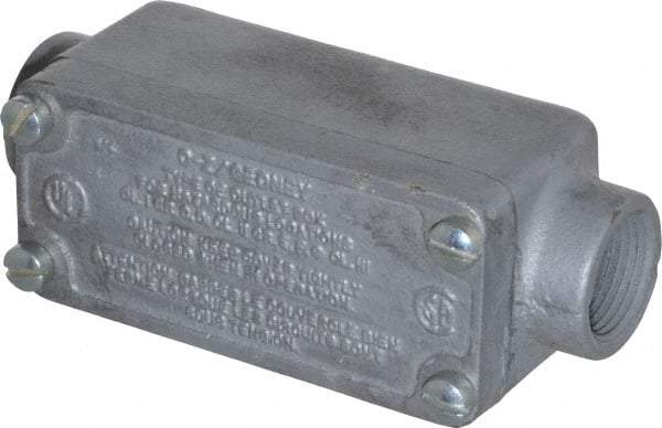 O-Z/Gedney - C Body, 3/4" Trade, Rigid Malleable Iron Conduit Body - Rectangle, 1" OAL, Hazardous Locations - Industrial Tool & Supply