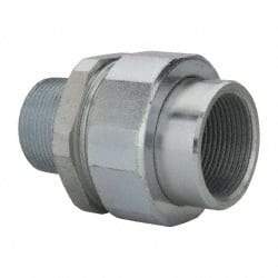 Thomas & Betts - 1-1/4" Trade, Steel Threaded Straight Rigid/Intermediate (IMC) Conduit Male Union - Noninsulated - Industrial Tool & Supply