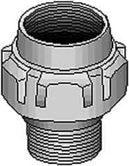 Thomas & Betts - 2-1/2" Trade, Steel Threaded Straight Rigid/Intermediate (IMC) Conduit Male Union - Noninsulated - Industrial Tool & Supply