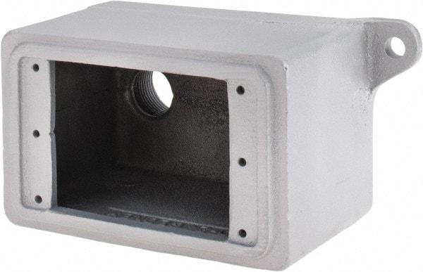 O-Z/Gedney - 1 Gang, 3/4" Knockouts, Iron Rectangle Outlet Box - Weather Resistant - Industrial Tool & Supply