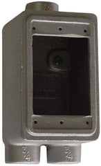 O-Z/Gedney - 1 Gang, 1/2" Knockouts, Iron Rectangle Outlet Box - Weather Resistant - Industrial Tool & Supply