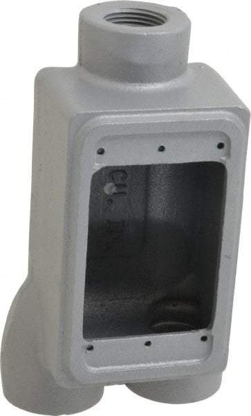 O-Z/Gedney - 1 Gang, 3/4" Knockouts, Iron Rectangle Outlet Box - Weather Resistant - Industrial Tool & Supply