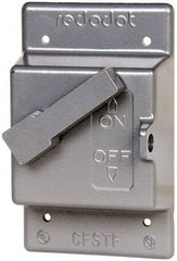 Thomas & Betts - Electrical Outlet Box Aluminum Switch Cover - Includes Gasket & Screw - Industrial Tool & Supply