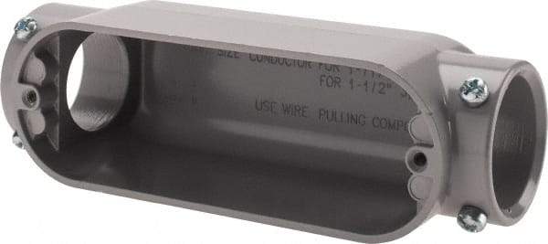 Hubbell Killark - Form Set Screw, C Body, 1-1/2" Trade, EMT Aluminum Conduit Body - Oval, 8-7/16" OAL, Dry Locations - Industrial Tool & Supply
