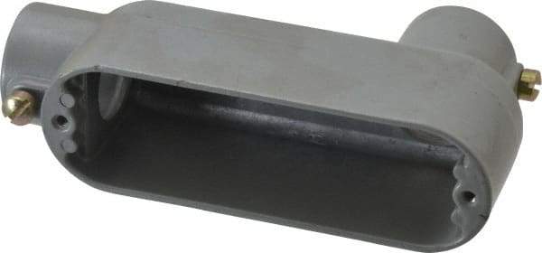 Hubbell Killark - Form Set Screw, LB Body, 1" Trade, EMT Aluminum Conduit Body - Oval, 6-5/8" OAL, 12 cc Capacity - Industrial Tool & Supply