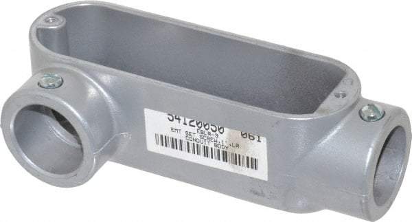 Hubbell Killark - Form Set Screw, LR Body, 1" Trade, EMT Aluminum Conduit Body - Oval, 5-15/16" OAL, Dry Locations - Industrial Tool & Supply