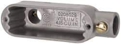 Hubbell Killark - Form Set Screw, LB Body, 1/2" Trade, EMT Aluminum Conduit Body - Oval, 4-17/32" OAL, 4 cc Capacity - Industrial Tool & Supply