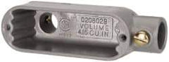 Hubbell Killark - Form Set Screw, LB Body, 1/2" Trade, EMT Aluminum Conduit Body - Oval, 4-17/32" OAL, 4 cc Capacity - Industrial Tool & Supply