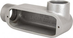 Hubbell Killark - Form 35, LR Body, 1-1/2" Trade, IMC, Rigid Malleable Iron Conduit Body - Oval, 8-1/8" OAL, 31 cc Capacity, Hazardous & Wet Locations - Industrial Tool & Supply