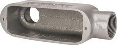 Hubbell Killark - Form 35, LB Body, 1-1/4" Trade, IMC, Rigid Malleable Iron Conduit Body - Oval, 7-1/2" OAL, 28.8 cc Capacity, Hazardous & Wet Locations - Industrial Tool & Supply