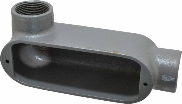 Hubbell Killark - Form 35, LL Body, 1-1/4" Trade, IMC, Rigid Malleable Iron Conduit Body - Oval, 8-1/8" OAL, 32 cc Capacity, Hazardous & Wet Locations - Industrial Tool & Supply
