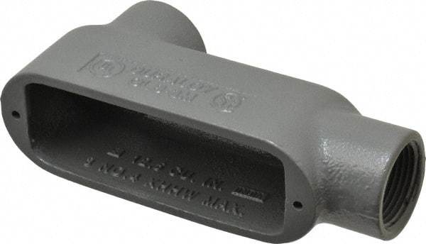 Hubbell Killark - Form 35, LB Body, 1" Trade, IMC, Rigid Malleable Iron Conduit Body - Oval, 6-5/8" OAL, 12 cc Capacity, Hazardous & Wet Locations - Industrial Tool & Supply