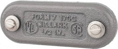 Hubbell Killark - 1/2" Trade, Cast Iron Conduit Body Cover Plate - Use with Form 7 Conduit Bodies - Industrial Tool & Supply