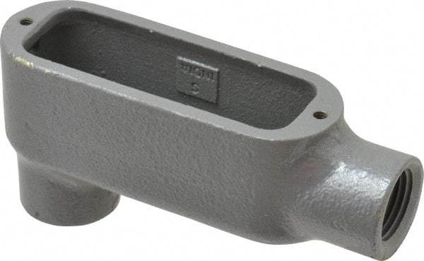 Hubbell Killark - Form 35, LB Body, 1/2" Trade, IMC, Rigid Malleable Iron Conduit Body - Oval, 4-17/32" OAL, 4 cc Capacity, Hazardous & Wet Locations - Industrial Tool & Supply