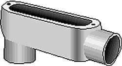 Hubbell Killark - Form 35, LB Body, 1-1/2" Trade, IMC, Rigid Malleable Iron Conduit Body - Oval, 9-1/8" OAL, 36 cc Capacity, Hazardous & Wet Locations - Industrial Tool & Supply