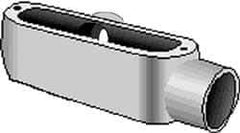 Hubbell Killark - Form 35, LL Body, 1" Trade, IMC, Rigid Malleable Iron Conduit Body - Oval, 6-1/4" OAL, 12 cc Capacity, Hazardous & Wet Locations - Industrial Tool & Supply