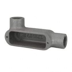Hubbell Killark - Form 35, LL Body, 1/2" Trade, IMC, Rigid Malleable Iron Conduit Body - Oval, 4-5/8" OAL, 4 cc Capacity, Hazardous & Wet Locations - Industrial Tool & Supply