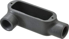 Hubbell Killark - Form 35, LR Body, 1/2" Trade, IMC, Rigid Malleable Iron Conduit Body - Oval, 4-5/8" OAL, 4 cc Capacity, Hazardous & Wet Locations - Industrial Tool & Supply