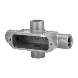 Hubbell Killark - Form 35, X Body, 1/2" Trade, IMC, Rigid Malleable Iron Conduit Body - Oval, 5-3/8" OAL, 4 cc Capacity, Hazardous & Wet Locations - Industrial Tool & Supply